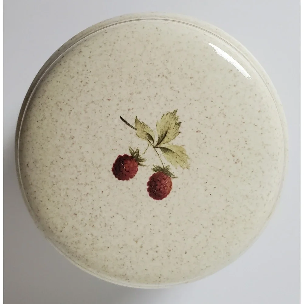 1977 Royal Doulton Lambethware Cornwall Salt Pepper‎ Shakers Sugar Fruit Berries